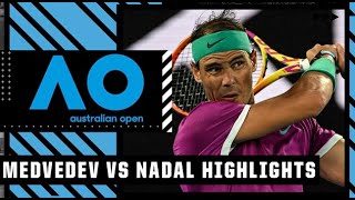 Rafael Nadal wins 21st Grand Slam title after epic comeback over Daniil Medvedev 🏆  Highlights [upl. by Anyrtak338]