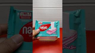 Unboxing Nabati wafer pink lava jajanan jajan miskayt doyanjajan [upl. by Nabla]