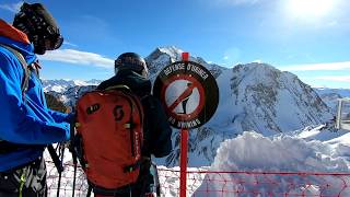 Epic 8km ski run from top of Aiguille Rouge to Villaroger Les Arcs Paradiski France Jan 2019 [upl. by Oine]