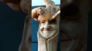 Carve a wooden walking stick whith Dremel woodcarving sculpture art [upl. by Eemyaj]