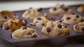 Saveurca  Recette de muffins au miel et bleuets sans gluten [upl. by Lait284]