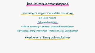 Kirurgi Det kirurgiske stressrespons [upl. by Mair]