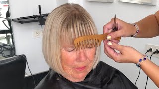 Inverted bob haircut transformation by vivyan Hermuz  haircut tutorial  bob hairstyle  haircut [upl. by Rhpotsirhc]