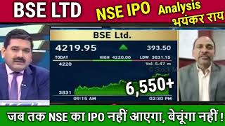 BSE LTD amp NSE IPO latest news Anil SinghviBSE LTD share latest newsBuy or not analysistarget [upl. by Toy107]