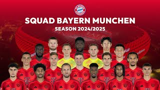 SQUAD BAYERN MUNCHEN SEASON 20242025  Full Team [upl. by Haff]