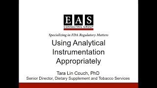 Using Analytical Instrumentation Appropriately 2 of 5 GMP Compliance in DS Laboratories Series [upl. by Akenihs]