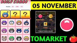 Tomarket Airdrop Daily Combo 5 November  Tomato Daily Combo Today  Tomarket daily combo card [upl. by Critta430]