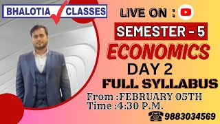 SEMESTER 5  ECONOMICS MARATHON DAY 2 FULL SYLLABUS [upl. by Squires]