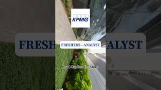 KPMG Hiring Freshers jobs allaboutjobs naukrialert [upl. by Ahsienauq]