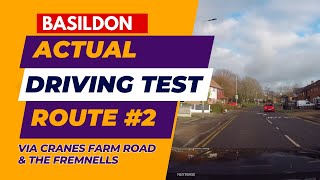 Actual Basildon Driving Test Route 4K  Including Street Names 2 [upl. by Ariaz]