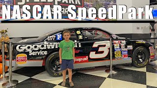 Kaden rides his first Go Kart at NASCAR SPEED PARK in Sevierville Tennessee [upl. by Flanna]