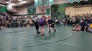 Older sisters first wrestling tournament and her first win Took 4th place [upl. by Jehiel]