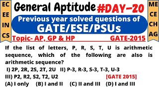 Aptitude for GATEDay20  Previous year solved QuestionsSum of series  EC  EE  IN  ME  CE [upl. by Mackey]