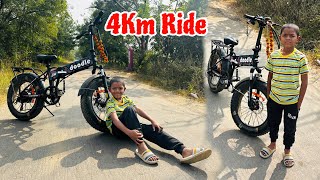 Battery cycle 4Km Ride Chinna kannayya Videos  Trends adda Vlogs [upl. by Twum]