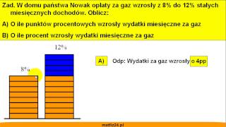 Punkt procentowy a procent  Zadanie  Matfiz24pl [upl. by Shorter]