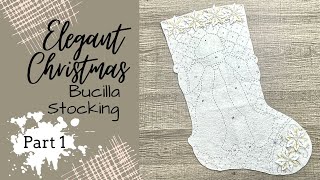 Bucilla Elegant Christmas Stocking  Part 13 [upl. by Wilfreda]