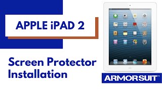 How to apply your new ArmorSuit MilitaryShield Screen Protector on iPad 2 [upl. by Aremat446]