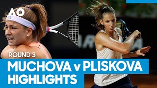 Karolina Muchova vs Karolina Pliskova Match Highlights 3R  Australian Open 2021 [upl. by Latsyrk]