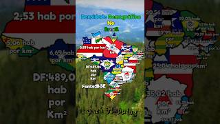 Densidade Demográfica No Brasil mapper geography geographymap map mapping shorts maps short [upl. by Medea]