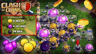 world highest loot in Clash of clans  Biggest Loot In coc  World Record Farming Attacks 2024 [upl. by Ardnaiek106]