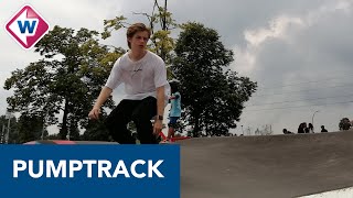 Skateboarden stuntsteppen en mountainbiken op eerste pumptrack van Den Haag  OMROEP WEST [upl. by Esinyl977]