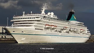 ARTANIA  the classic ship horn of the cruise line PHOENIX REISEN cruise ship  4KQualityVideo [upl. by Gilges]