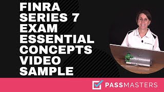 FINRA Series 7 Exam Prep Course Sample Essential Concepts Video [upl. by Eelamme]