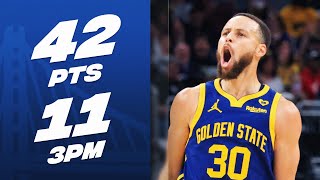 Steph Curry Posts 3PT SEASONHIGH  11 THREES 🔥  February 8 2024 [upl. by Ayocal]