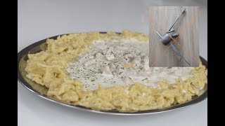 Domaće špecle recept bez alata Spätzle recipe  Sašina kuhinja [upl. by Gerger]