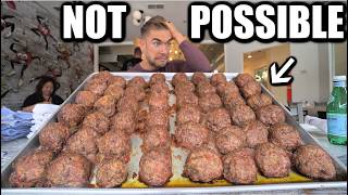 quotNOT EVEN POSSIBLEquot ATTEMPTING THE HARDEST MEATBALL CHALLENGE  Joel Hansen [upl. by Irakuy]