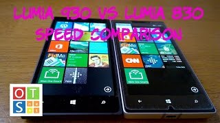 Lumia 930 Vs Lumia 830 Speed Comparison [upl. by Assillim]