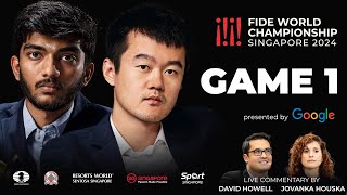 Game 1 Broadcast  FIDE World Championship Match 2024  Ding Liren vs Gukesh D [upl. by Greenwood]