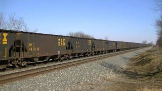 CSX coal train west heading to Degraff Ohio [upl. by Leanatan]