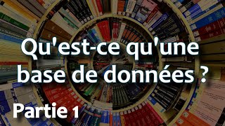 Questce quune base de données  Partie 1 [upl. by Enaed418]