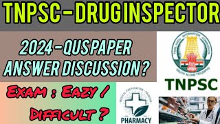 TNPSC DRUG INSPECTOR 2024 Answer Key Discussion video 💯🔥💡tnpsc tamil druginspector answerkey 💁 [upl. by Weigle881]