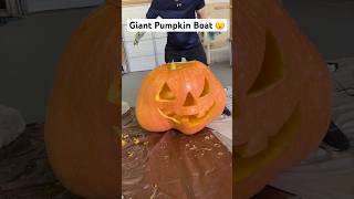 Creating A Boat With A 400Lb Pumpkin shorts [upl. by Sung]