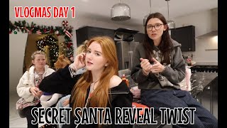 SECRET SANTA REVEAL TWIST amp NEW VLOGMAS INTRO 🎄 [upl. by Orlanta]