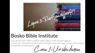 Bosko Bible Institute  lezione N° 3 Due Gesù differenti [upl. by Lletniuq]