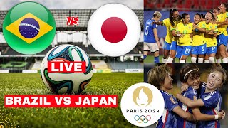 Brazil vs Japan Women Live Stream Olympic 2024 Football Match Today Score Commentary Highlights Vivo [upl. by Aiduan]