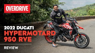 2022 Ducati Hypermotard 950 RVE review  drug for your midlife crisis  OVERDRIVE [upl. by Klehm]