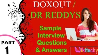 doxout  dr reddys top most interview questions and answers for freshers  experienced [upl. by Raine]