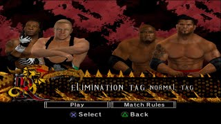 WWE SmackDown vs Raw 2007  FinlayBookerT VS BatistaLashley ELIMINATION TAG 01 [upl. by Sweyn740]