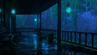 Heavy Rain in the forest and Thunderstorm sounds for Sleep [upl. by Latsyrhk]