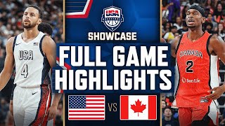 CANADA vs USA  USAB SHOWCASE  FULL GAME HIGHLIGHTS  July 10 2024 [upl. by Stilu433]