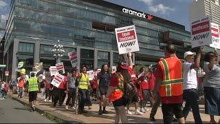 48 people arrested during protest outside Aramarks headquarters in Philadelphia [upl. by Sebastiano232]