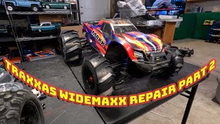 822 Traxxas WideMaxx Repair Part 2 [upl. by Oilcareh]