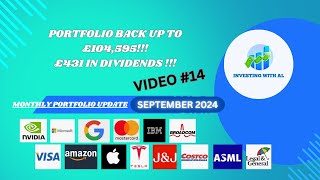 Vid 14 PORTFOLIO AT A RECORD £104K  £431 DIVIDEND HAUL [upl. by Nnylodnewg304]