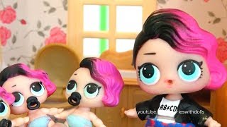 LOL Dolls Family  Rocker’s Lil Sisters Trouble  Toys and Dolls Fun for Kids  Sniffycat [upl. by Cadel]