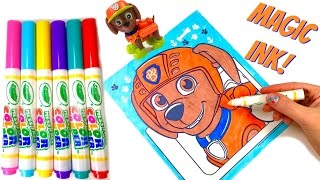 Paw Patrol Zuma Crayola Magic Ink Marker Oloring Book [upl. by Byram]