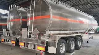 3 Axles Aluminum Tanker Trailer for sale [upl. by Aerehs392]